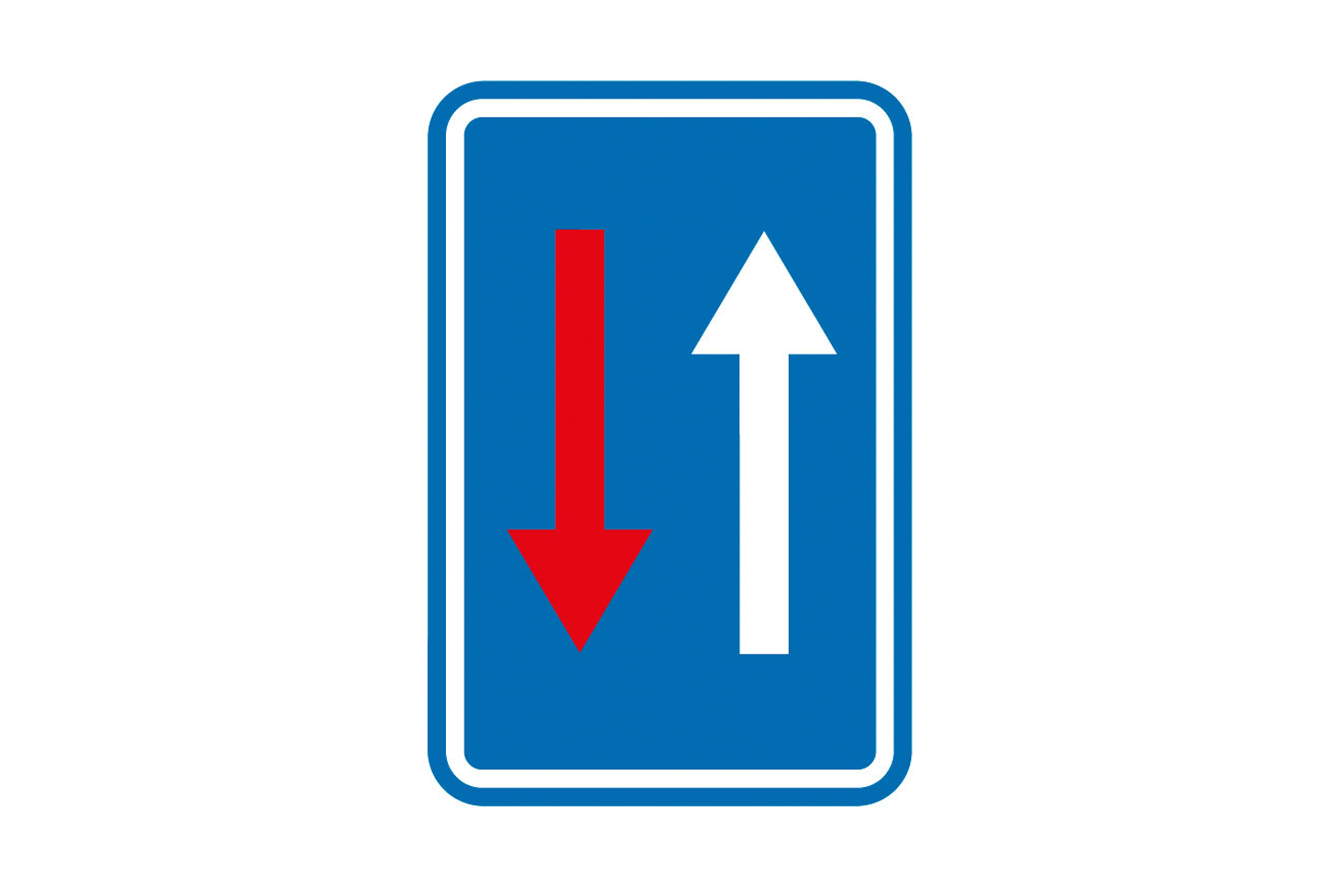 Verkeersbord B21 - Smalle doorgang, incl. voet