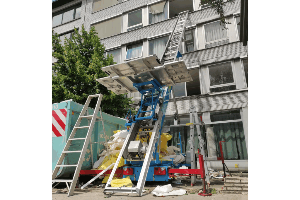 Verhuislift 19,4 meter met draaikrans