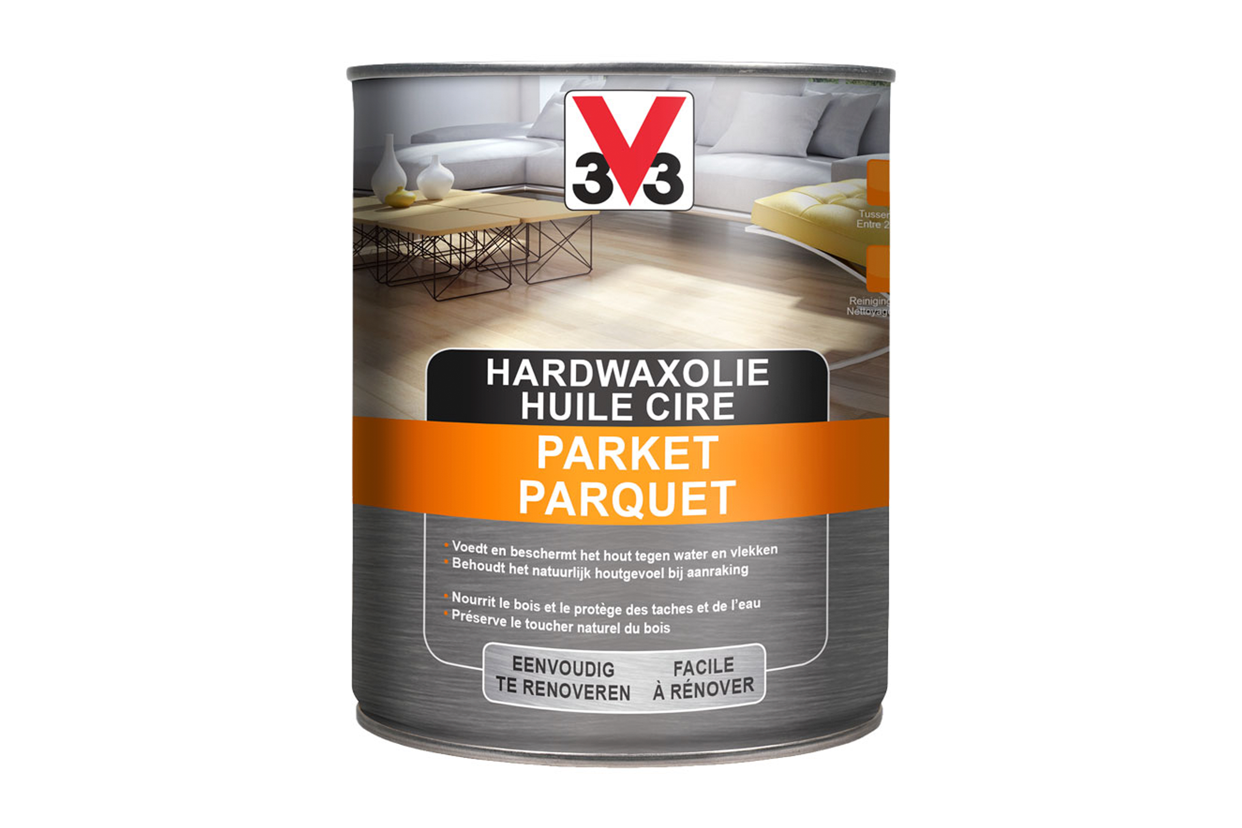 V33 hardwaxolie parket mat kleurloos 2,5 L