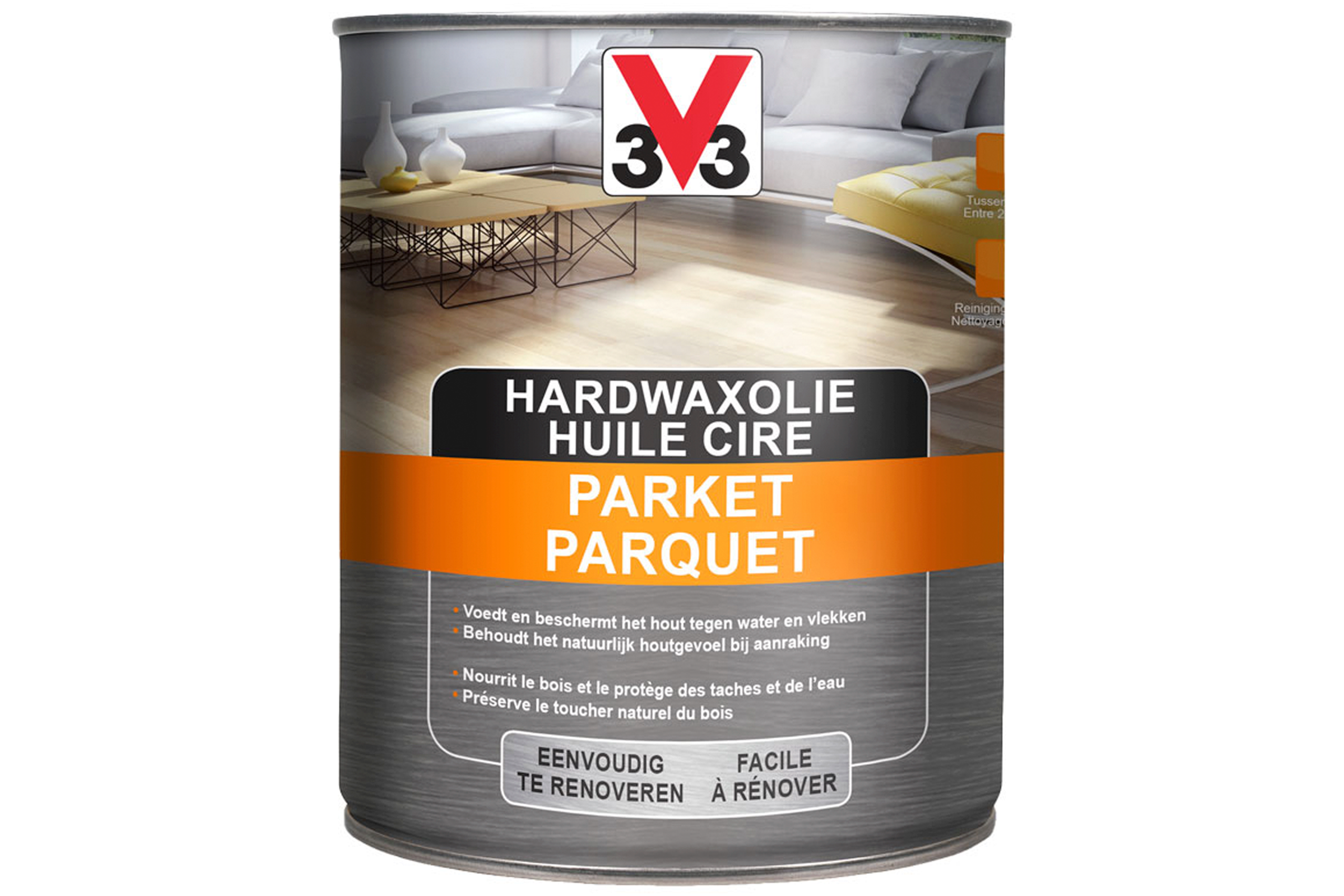 V33 hardwaxolie parket mat kleurloos 1 L