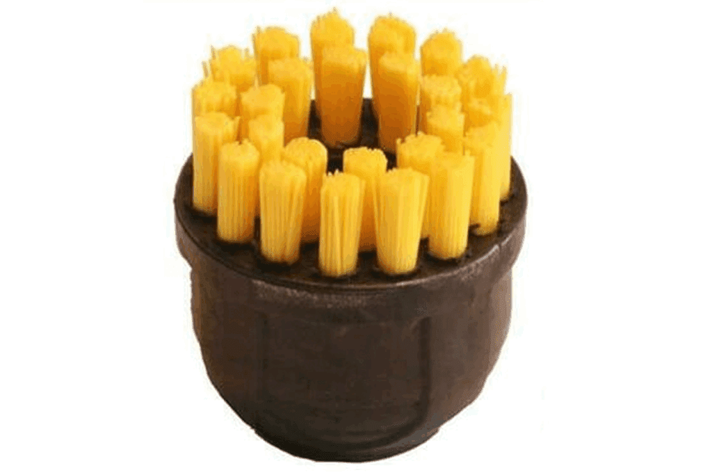 nylon borstel 6 cm geel - keuken/ desinfectie