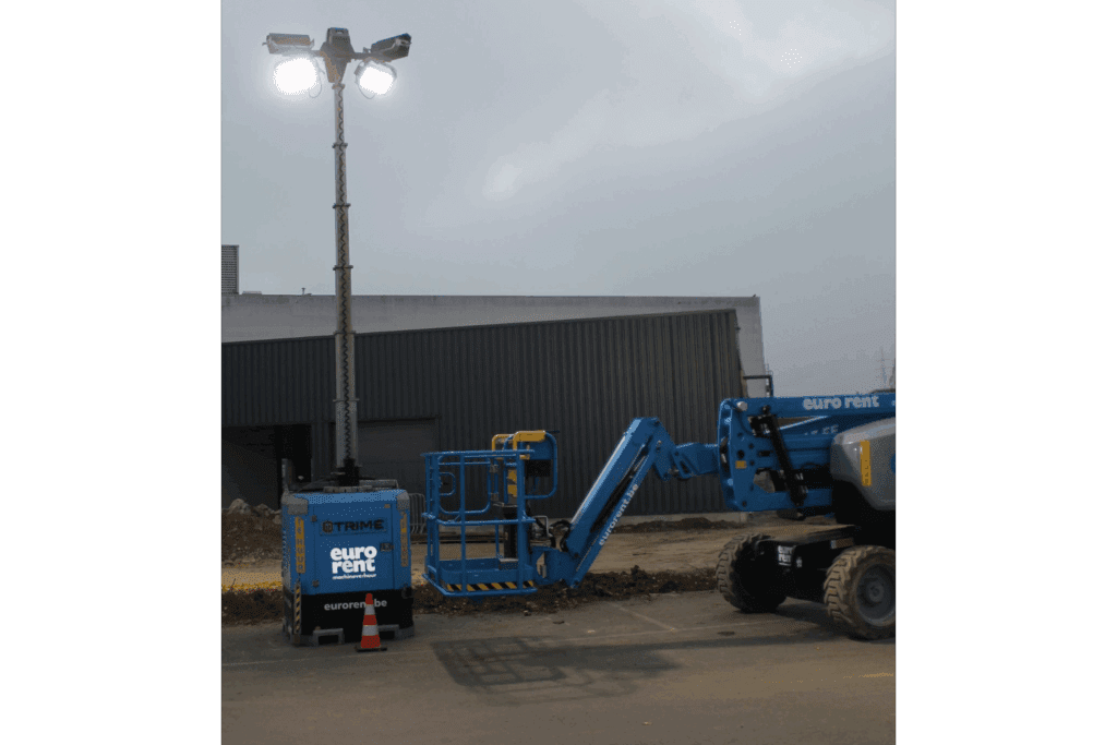 Stationaire lichtmast 4x 300 W LED 8,5 meter incl. aggregaat