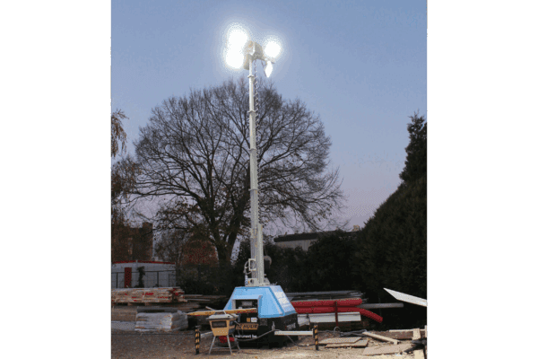 Stationaire lichtmast 4x150 W LED 9 meter excl. aggregaat