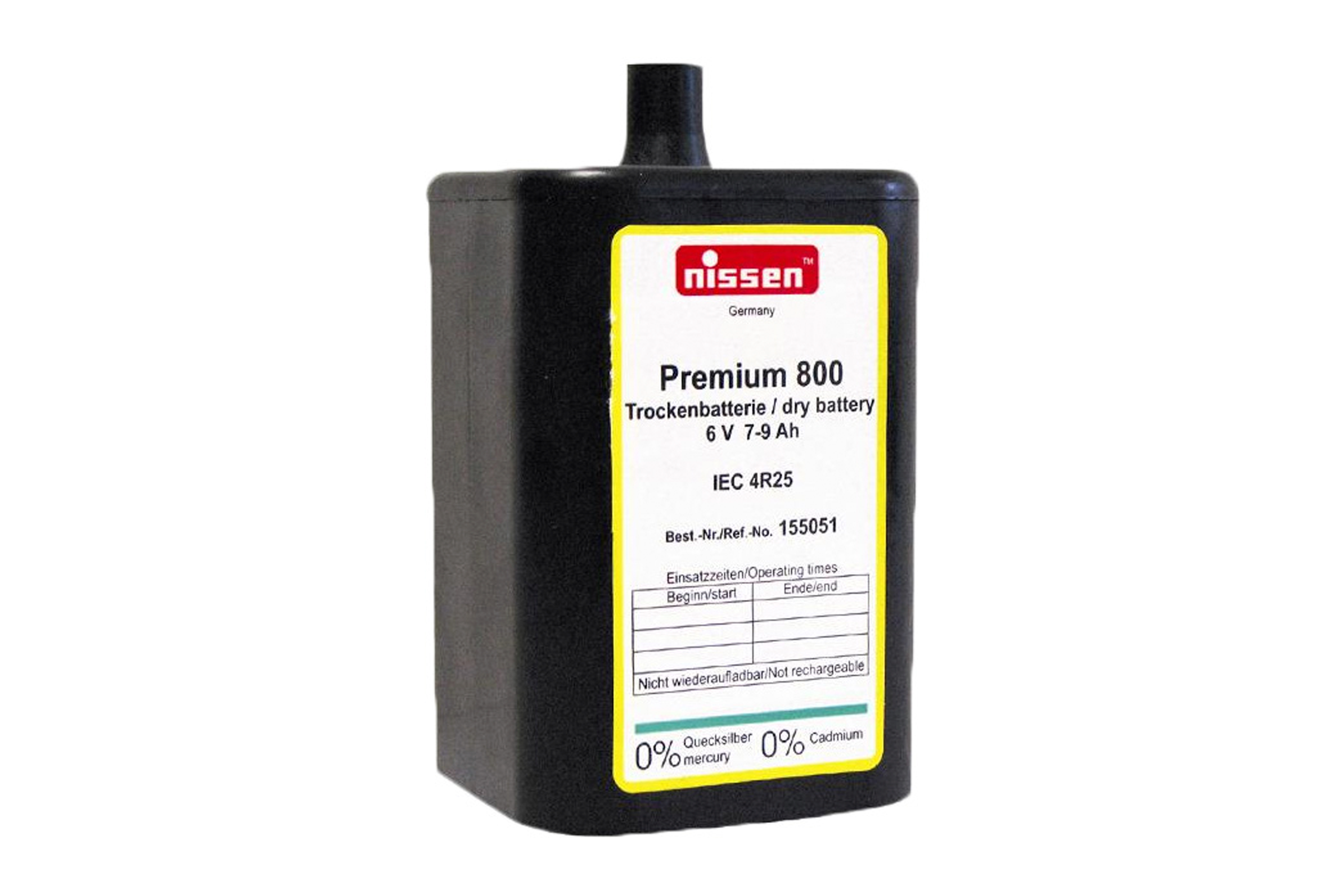 Batterij 6V voor signalisatielamp