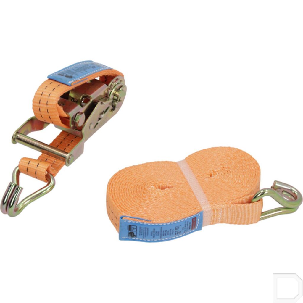Kramp TS25005 professionele spanriem 1500kg 5 meter met ratel en spitshaken