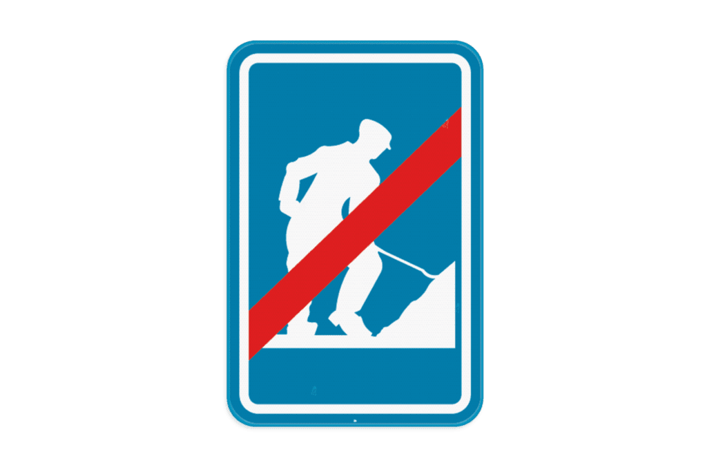 Verkeersbord F47 einde verkeerswerken