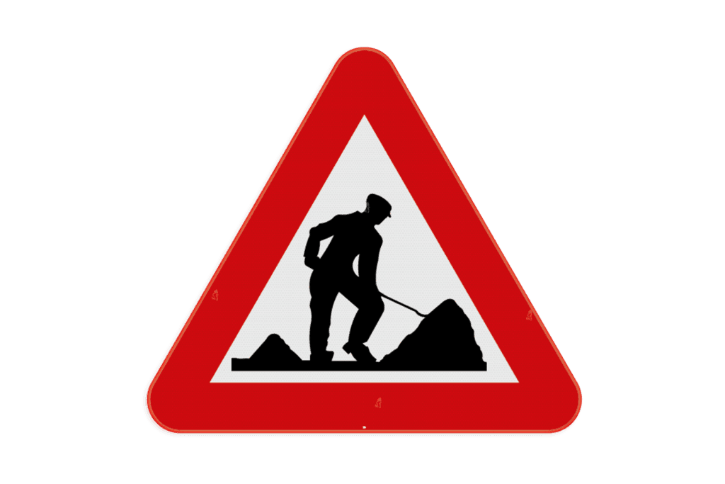 Verkeersbord A31 start verkeerswerken