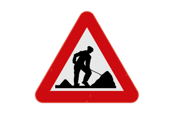 Verkeersbord A31 start verkeerswerken