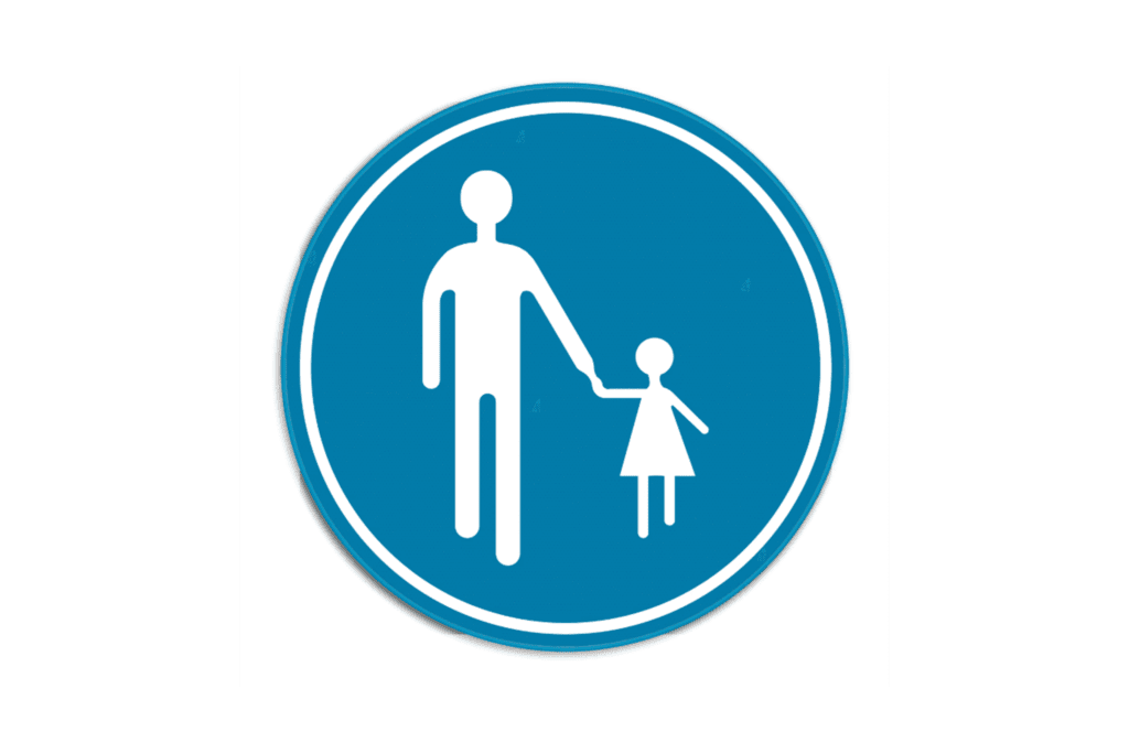 Verkeersbord D11 - verplichte weg voor voetgangers