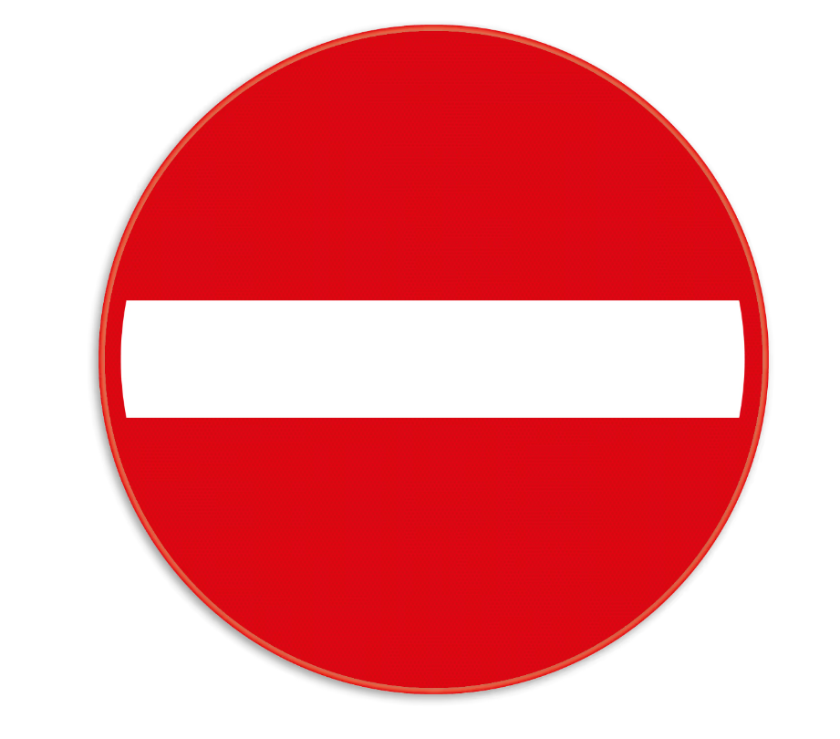 verkeersbord C1 SB250 - verboden richting voor elke bestuurder