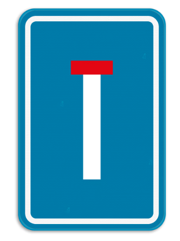 Verkeersbord SB250 F45 - Doodlopende weg